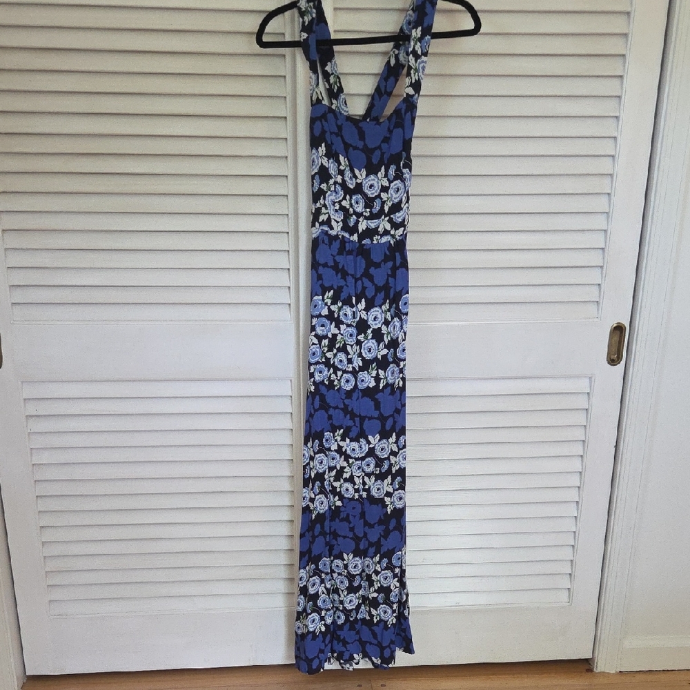 Maeve Blue and White Floral Dress